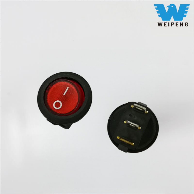 Interruptor de alimentación iluminado rojo, verde y azul de 4 pines y 2 posiciones