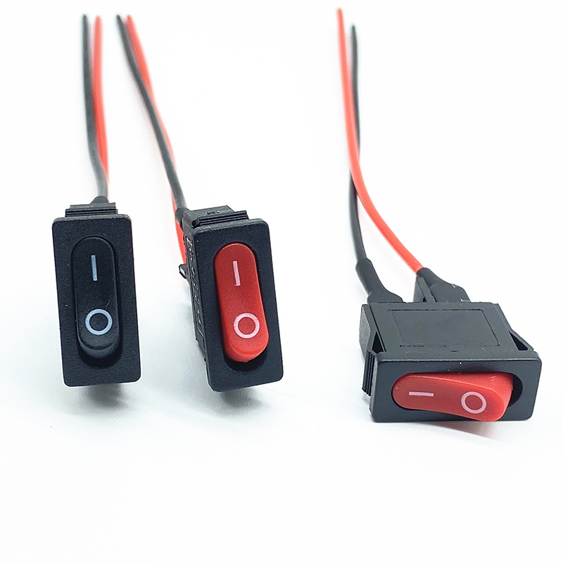 Interruptor basculante plano en forma de barco de 9,5 x 21 mm