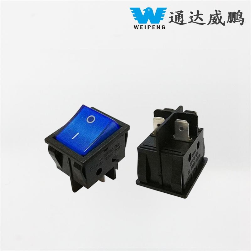 Interruptor de barco de cuatro patas y dos posiciones con luz indicadora azul