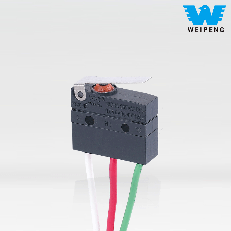 Microinterruptor resistente al agua IP67 de la serie Fsk-18 con cable de 20 cm