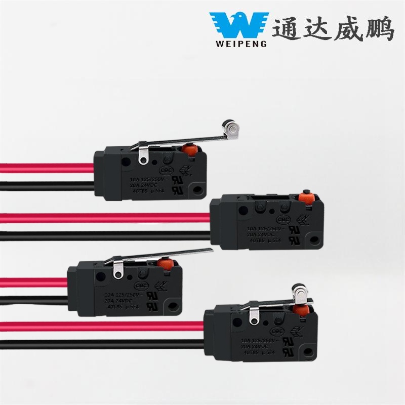 Microinterruptor impermeable IP67 con mango de rodillo