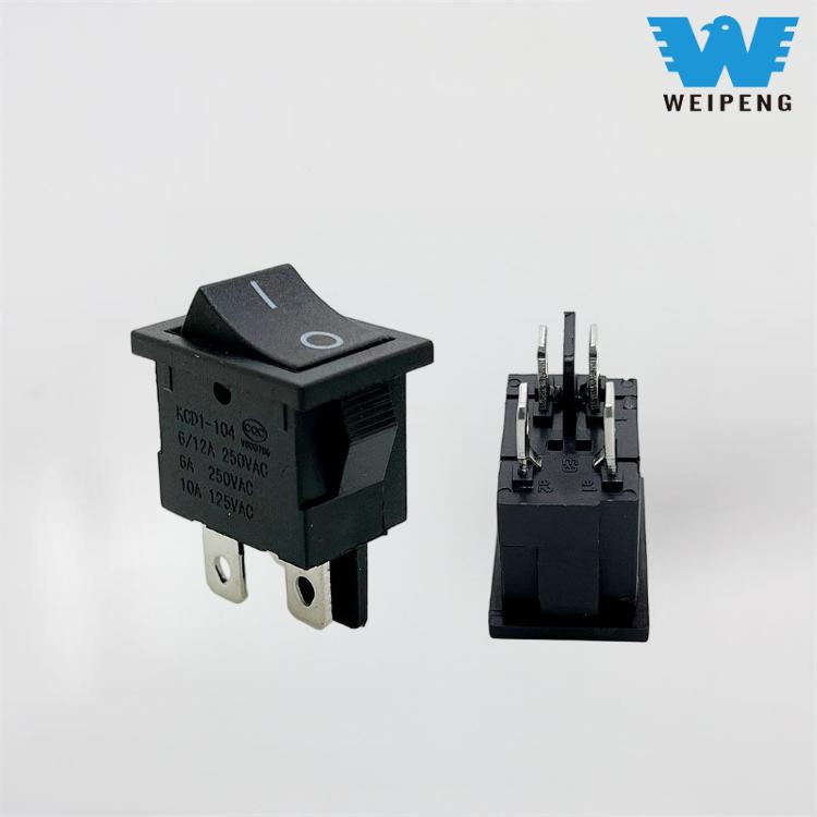 Kcd1 Interruptor tipo barco Interruptor basculante de 4 pines y 2 posiciones