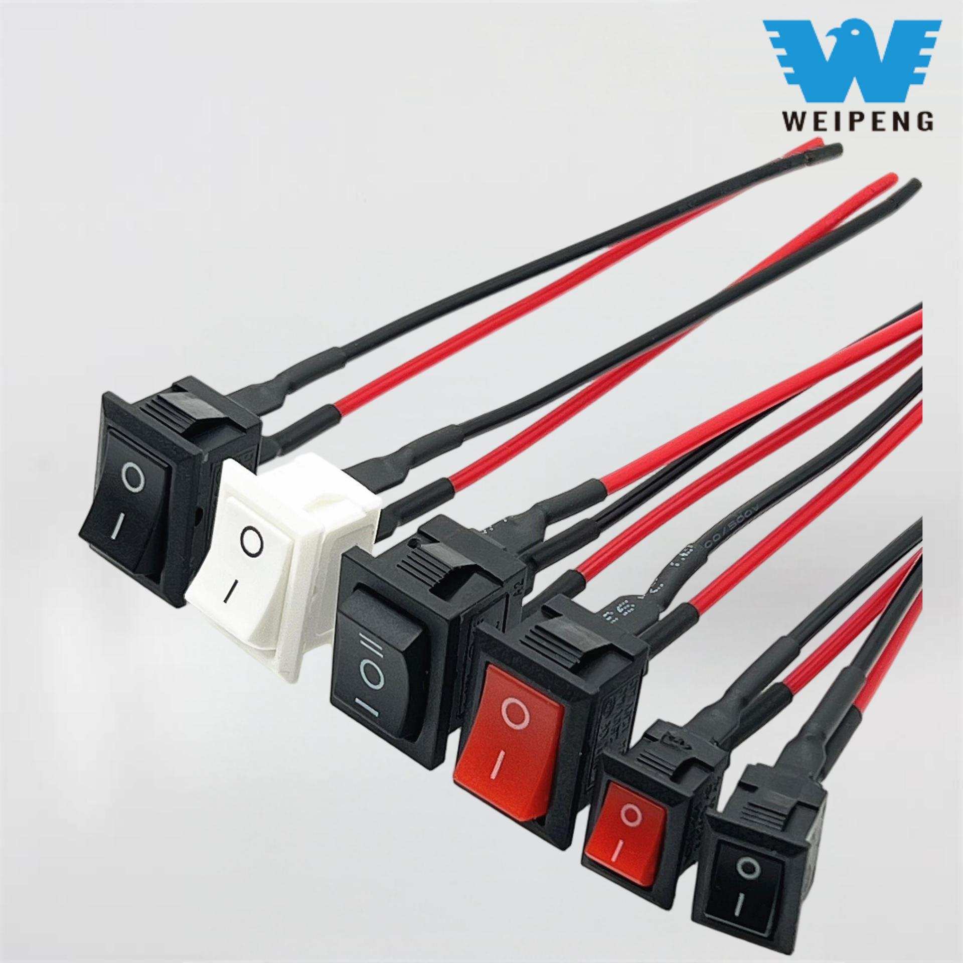 Kcd1 Interruptor tipo barco 21*15 Terminal de soldadura con cable