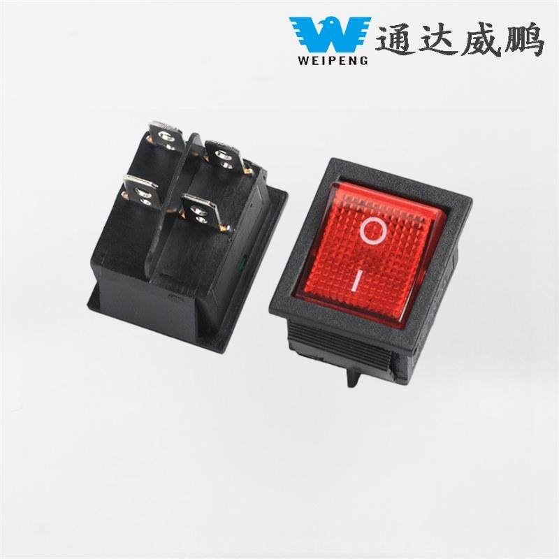 Interruptor basculante Kcd4 de cuatro terminales de 30 A con luz