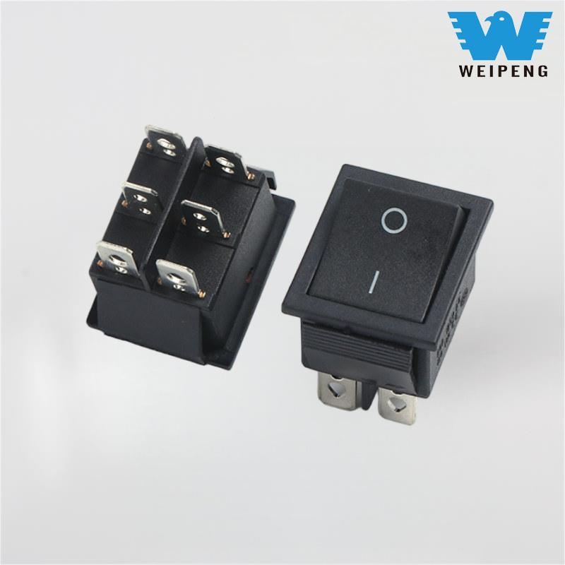 Dispensador de agua Kcd4 2-Gear 6-Pin 16A Interruptor de botón de encendido basculante