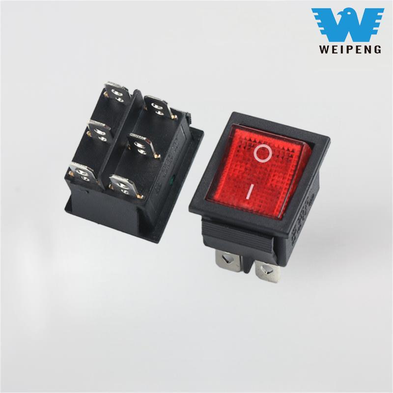 Interruptor basculante del dispensador de agua Kcd4 de 2 posiciones y 6 pines