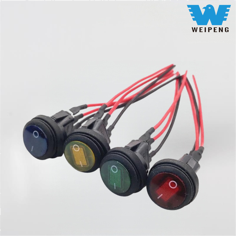 Interruptor de barco impermeable redondo Weipeng con cable